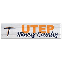 UTEP Miners 40'' x 10'' Logo Sign