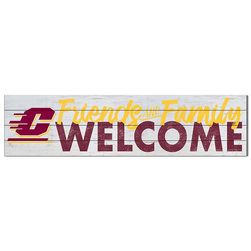 Central Michigan Chippewas 10'' x 40'' Friends & Family Welcome Sign
