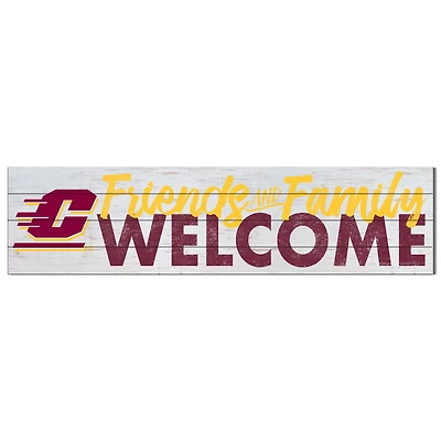 Central Michigan Chippewas 10'' x 40'' Friends & Family Welcome Sign