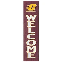 Central Michigan Chippewas 12'' x 48'' Welcome Outdoor Leaner