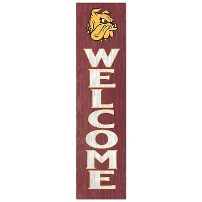 Minnesota Duluth Bulldogs 12'' x 48'' Welcome Outdoor Leaner
