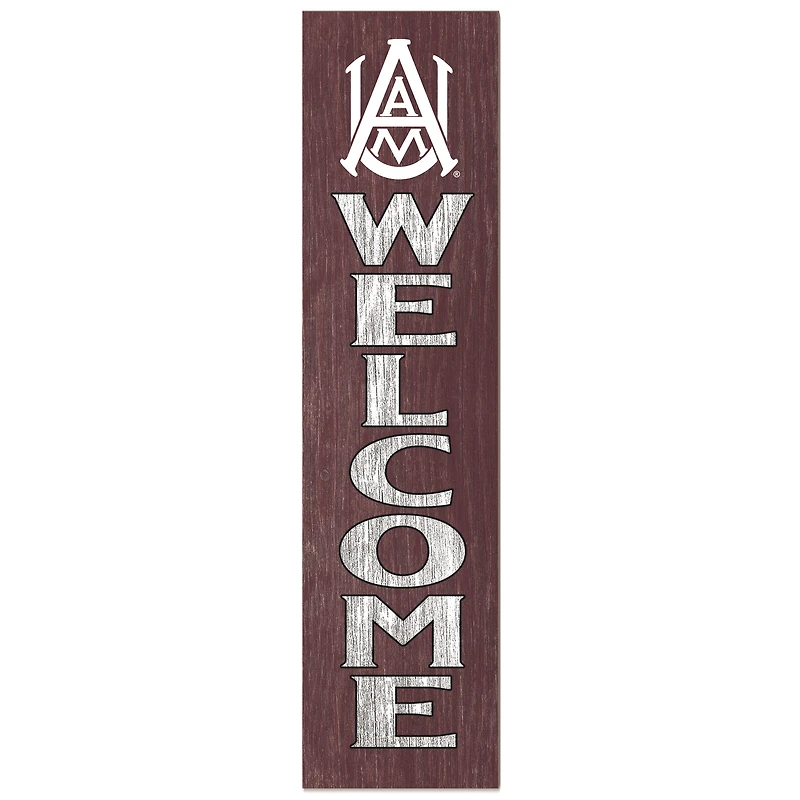 Alabama A&M Bulldogs 12'' x 48'' Welcome Outdoor Leaner