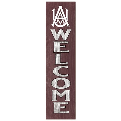 Alabama A&M Bulldogs 12'' x 48'' Welcome Outdoor Leaner