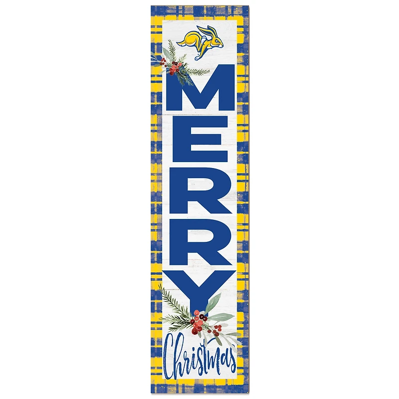 South Dakota State Jackrabbits 12'' x 48'' Outdoor Merry Christmas Leaner