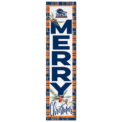 UTSA Roadrunners 12'' x 48'' Outdoor Merry Christmas Leaner