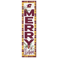 Central Michigan Chippewas 12'' x 48'' Outdoor Merry Christmas Leaner