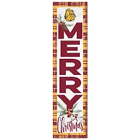 Minnesota Duluth Bulldogs 12'' x 48'' Outdoor Merry Christmas Leaner