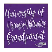 Wisconsin-Whitewater Warhawks 10'' x 10'' Grandparent Plaque