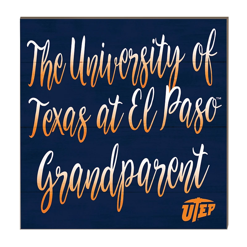 UTEP Miners 10'' x 10'' Grandparent Plaque