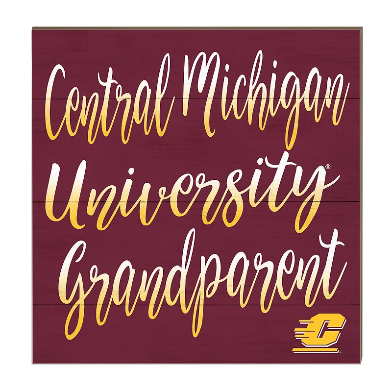 Cent. Michigan Chippewas 10'' x 10'' Grandparent Plaque