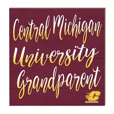 Cent. Michigan Chippewas 10'' x 10'' Grandparent Plaque