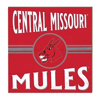 Central Missouri Mules 10'' x 10'' Retro Team Sign