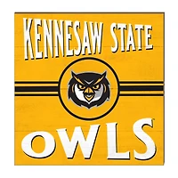 Kennesaw State Owls 10'' x 10'' Retro Team Sign
