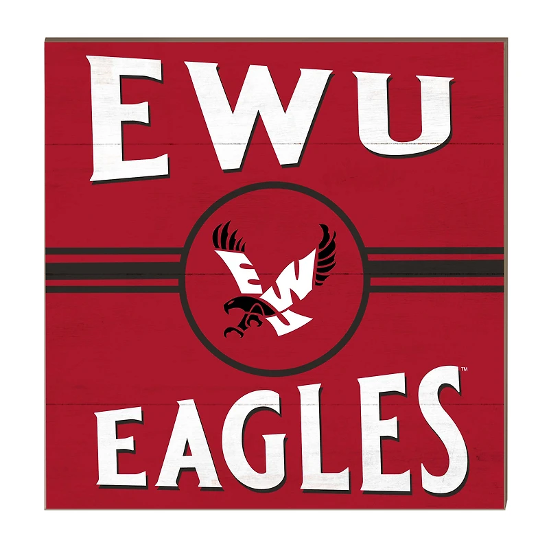 Eastern Washington Eagles 10'' x 10'' Retro Team Sign