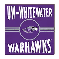 Wisconsin-Whitewater Warhawks 10'' x 10'' Retro Team Sign
