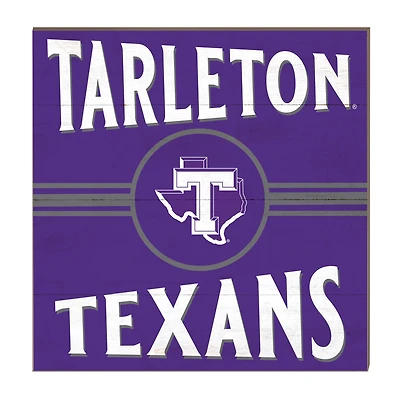 Tarleton State Texans 10'' x 10'' Retro Team Sign