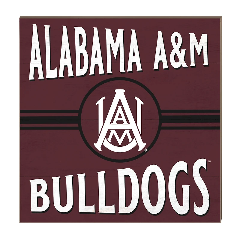 Alabama A&M Bulldogs 10'' x 10'' Retro Team Sign