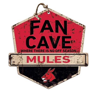 Central Missouri Mules 20'' x 20'' Fan Cave Badge Sign