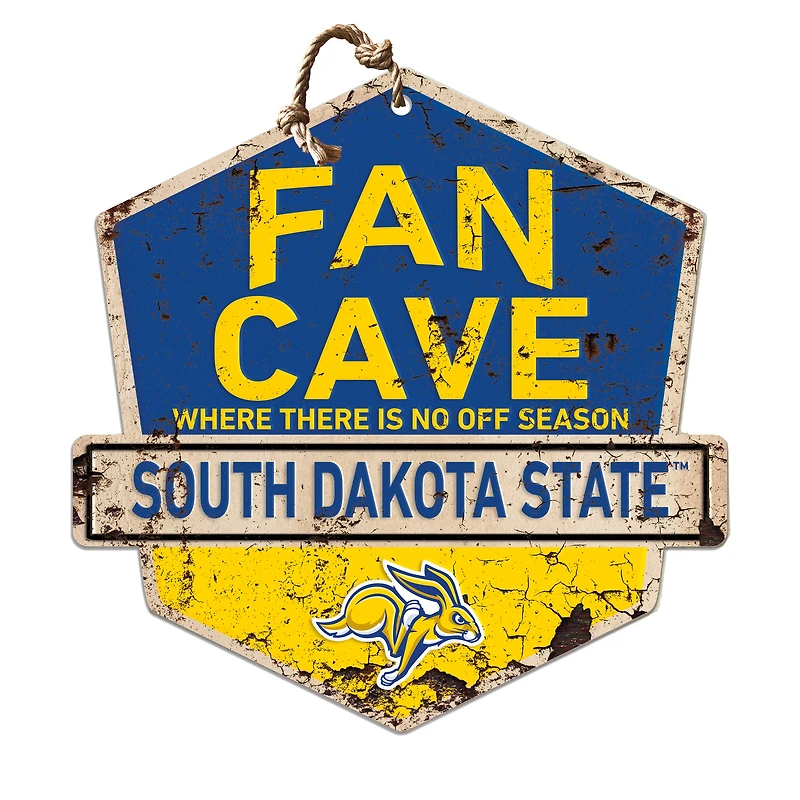 South Dakota State Jackrabbits 20'' x 20'' Fan Cave Badge Sign