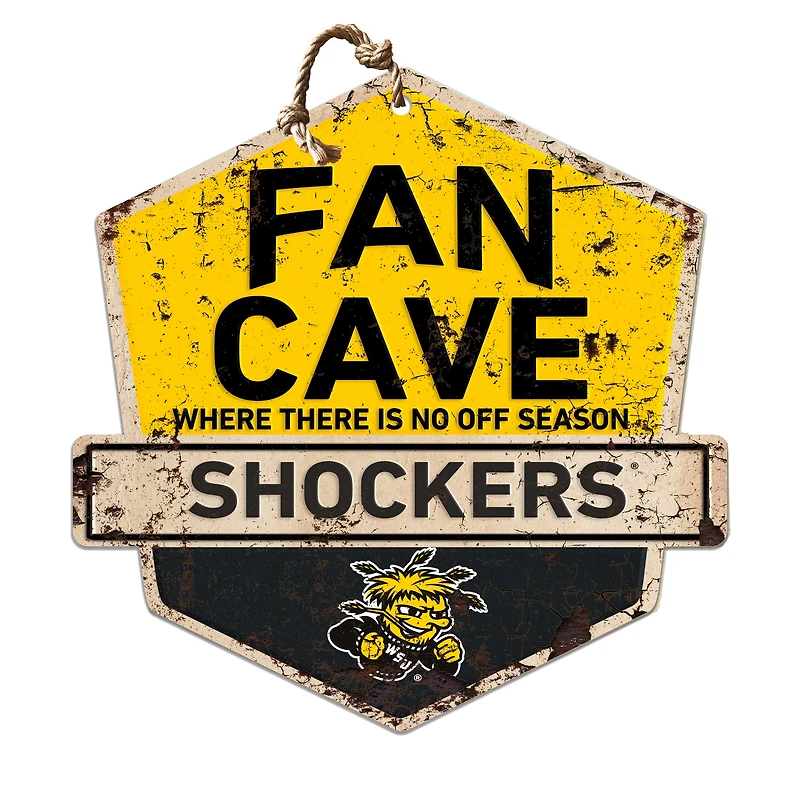 Wichita State Shockers 20'' x 20'' Fan Cave Badge Sign