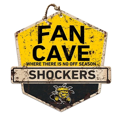 Wichita State Shockers 20'' x 20'' Fan Cave Badge Sign