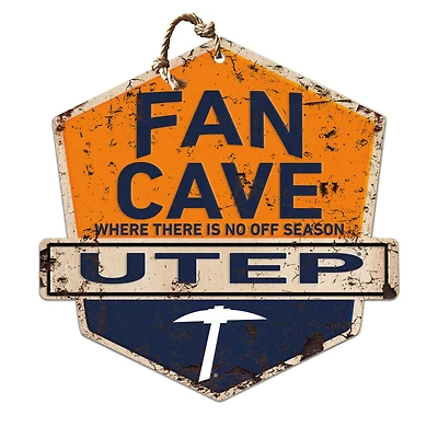 UTEP Miners 20'' x 20'' Fan Cave Badge Sign