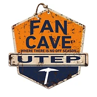 UTEP Miners 20'' x 20'' Fan Cave Badge Sign