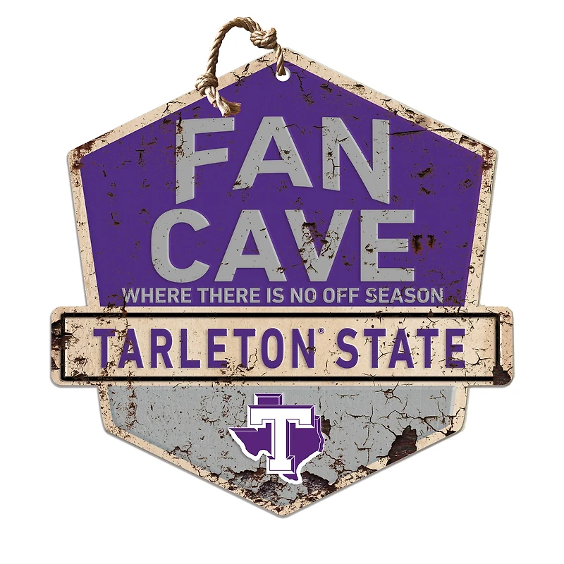 Tarleton State Texans 20'' x 20'' Fan Cave Badge Sign