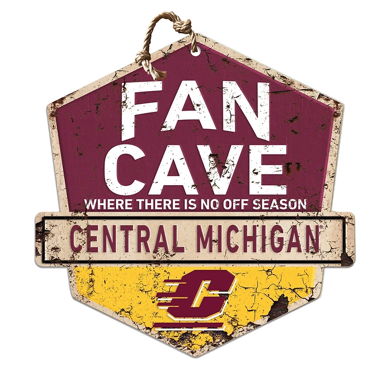 Cent. Michigan Chippewas 20'' x 20'' Fan Cave Badge Sign