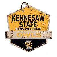 Kennesaw State Owls 20'' x 20'' Fans Welcome Badge Sign