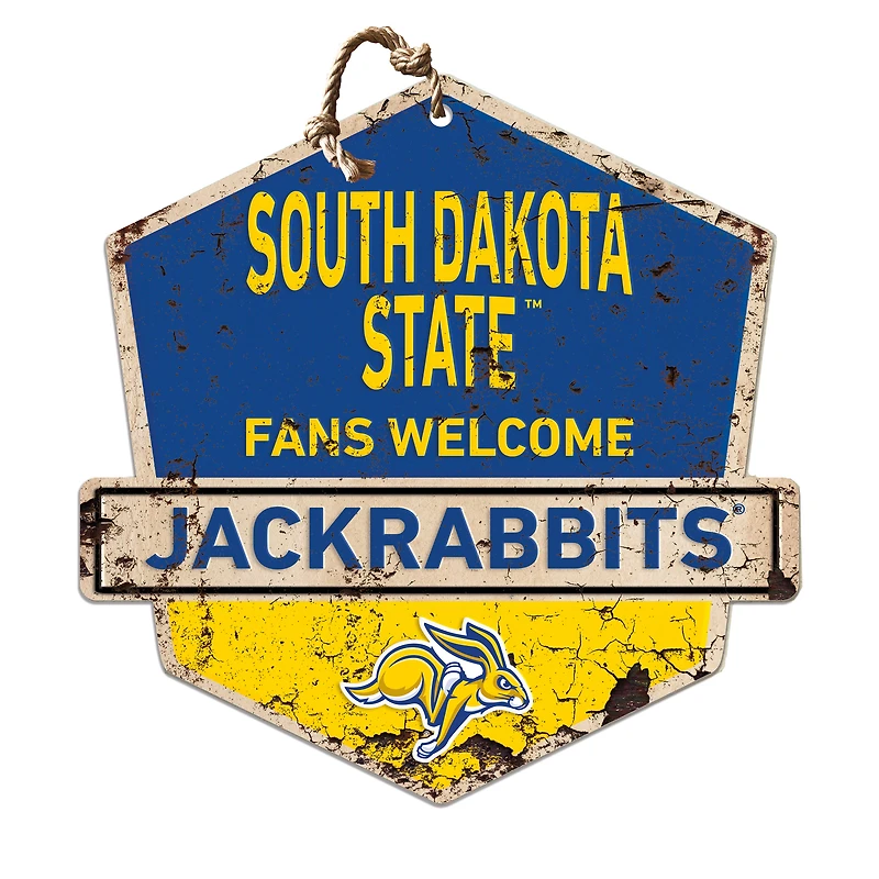 South Dakota State Jackrabbits 20'' x 20'' Fans Welcome Badge Sign