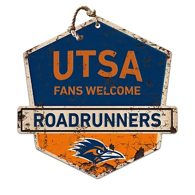 UTSA Roadrunners 20'' x 20'' Fans Welcome Badge Sign