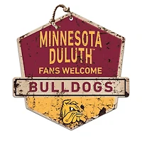 Minnesota Duluth Bulldogs 20'' x 20'' Fans Welcome Badge Sign