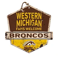Western Michigan Broncos 20'' x 20'' Fans Welcome Badge Sign