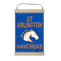 UT Arlington Mavericks 12'' x 20'' Faux Rust Banner Sign