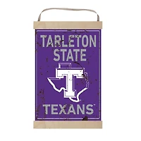Tarleton State Texans 12'' x 20'' Faux Rust Banner Sign