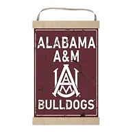 Alabama A&M Bulldogs 12'' x 20'' Faux Rust Banner Sign