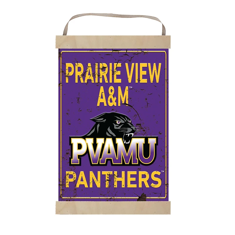 Prairie View A&M Panthers 12'' x 20'' Faux Rust Banner Sign