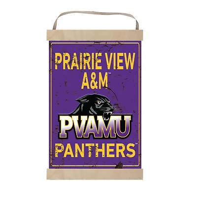 Prairie View A&M Panthers 12'' x 20'' Faux Rust Banner Sign