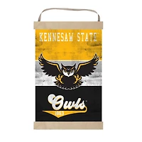 Kennesaw State Owls 12'' x 20'' Retro Logo Banner Sign
