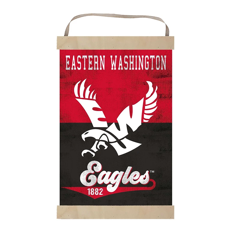 Eastern Washington Eagles 12'' x 20'' Retro Logo Banner Sign