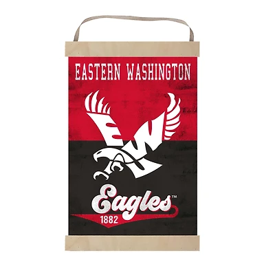 Eastern Washington Eagles 12'' x 20'' Retro Logo Banner Sign