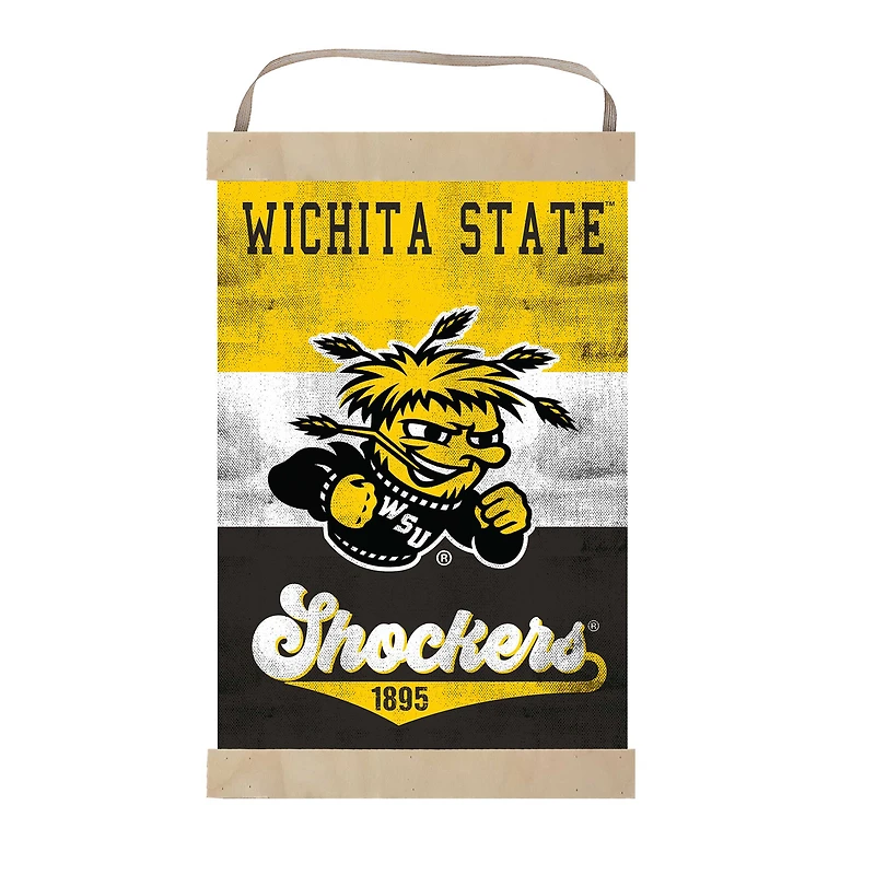 Wichita State Shockers 12'' x 20'' Retro Logo Banner Sign
