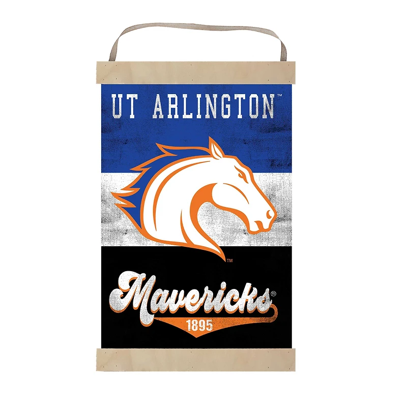 UT Arlington Mavericks 12'' x 20'' Retro Logo Banner Sign