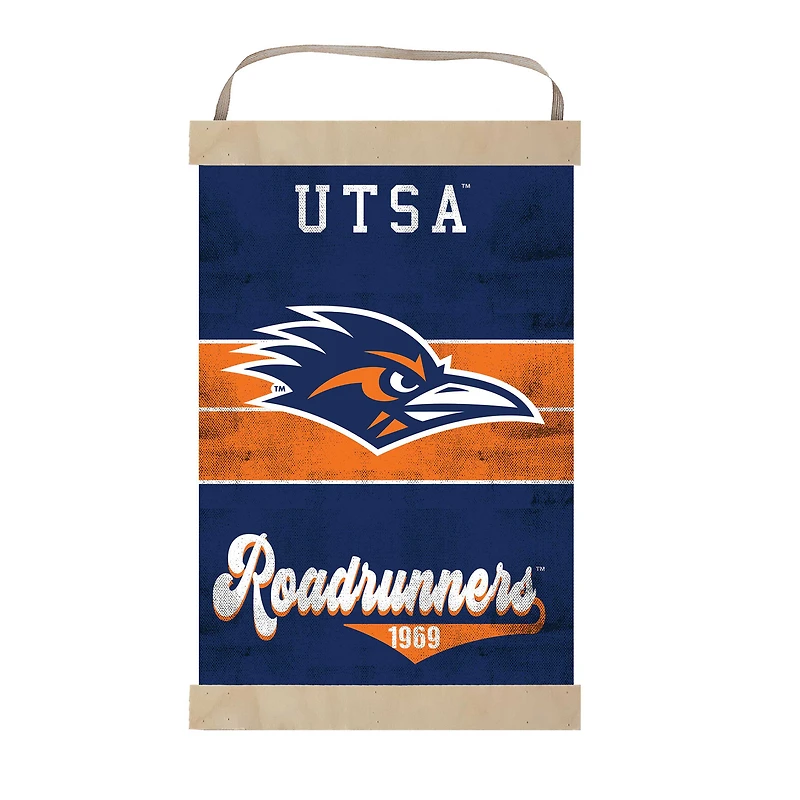 UTSA Roadrunners 12'' x 20'' Retro Logo Banner Sign