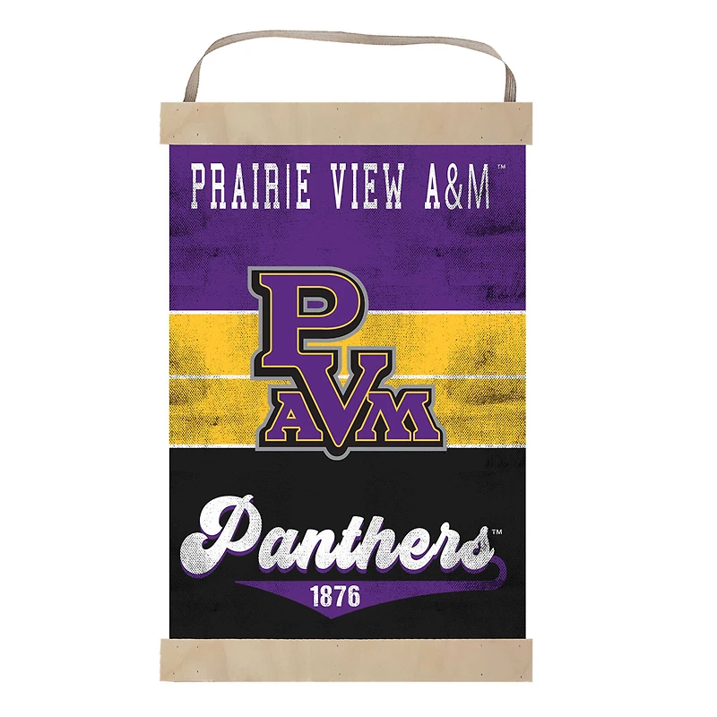 Prairie View A&M Panthers 12'' x 20'' Retro Logo Banner Sign