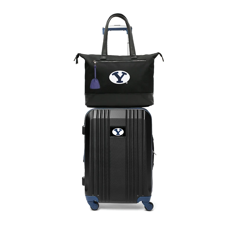MOJO BYU Cougars Premium Laptop Tote Bag and Luggage Set