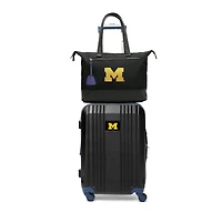 MOJO Michigan Wolverines Premium Laptop Tote Bag and Luggage Set