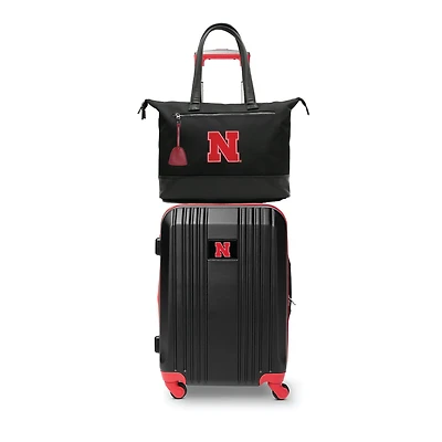 MOJO Nebraska Huskers Premium Laptop Tote Bag and Luggage Set
