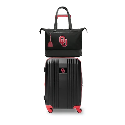 MOJO Oklahoma Sooners Premium Laptop Tote Bag and Luggage Set